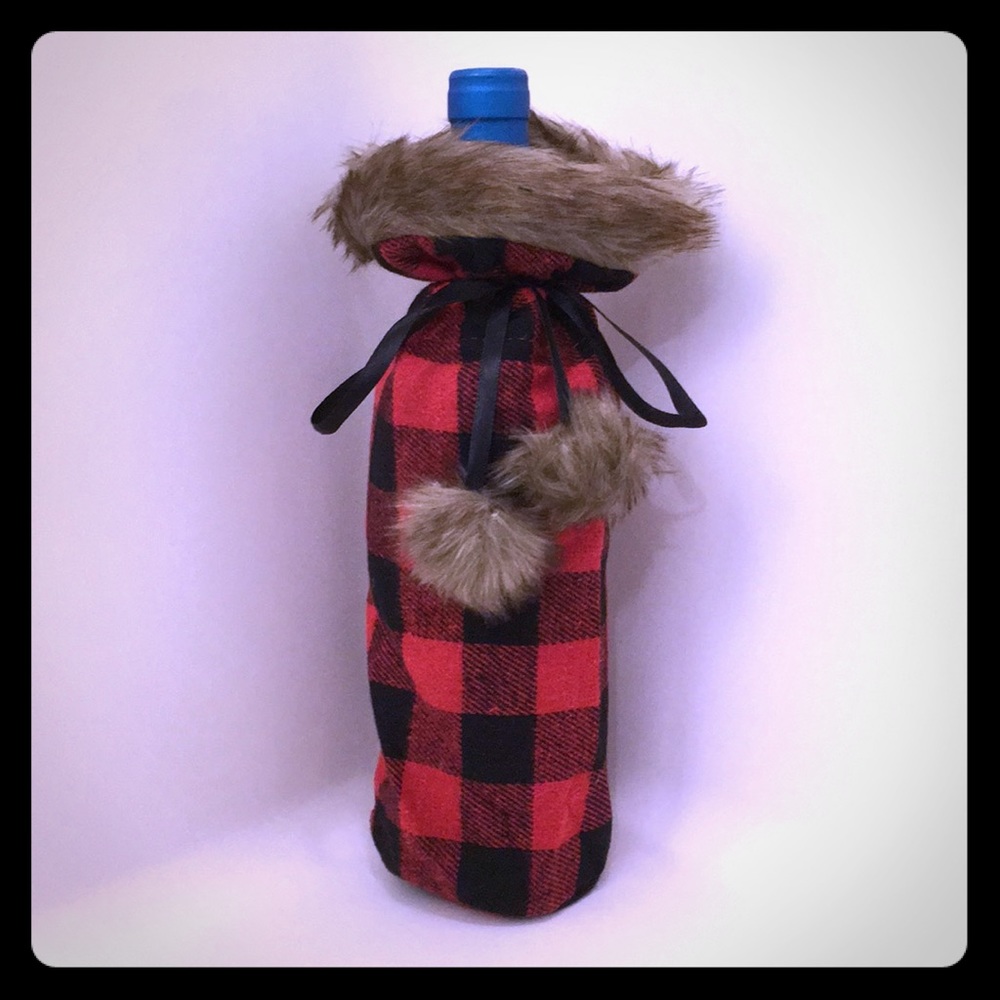 🎄Christmas Buffalo Plaid Wine Bottle Cover